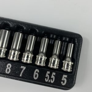 Snap On 112TMMDSY 12 pc 1/4" Drive Metric 12-Point Flank Drive Semi-Deep Socket Set