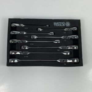 Matco SRRF86TC 8 PIECE SAE FLEX RATCHETING FLARENUT WRENCH SET