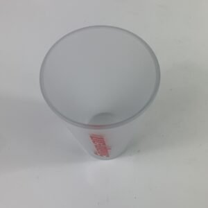 Snap On PINTGLASS-DMGD Snap-On Frosted Plastic Pint Cup