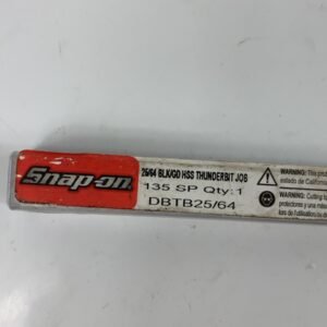Snap On DBTB25/64 25/64" ThunderBit HSS Jobber Length 135° Split Point Drill Bit